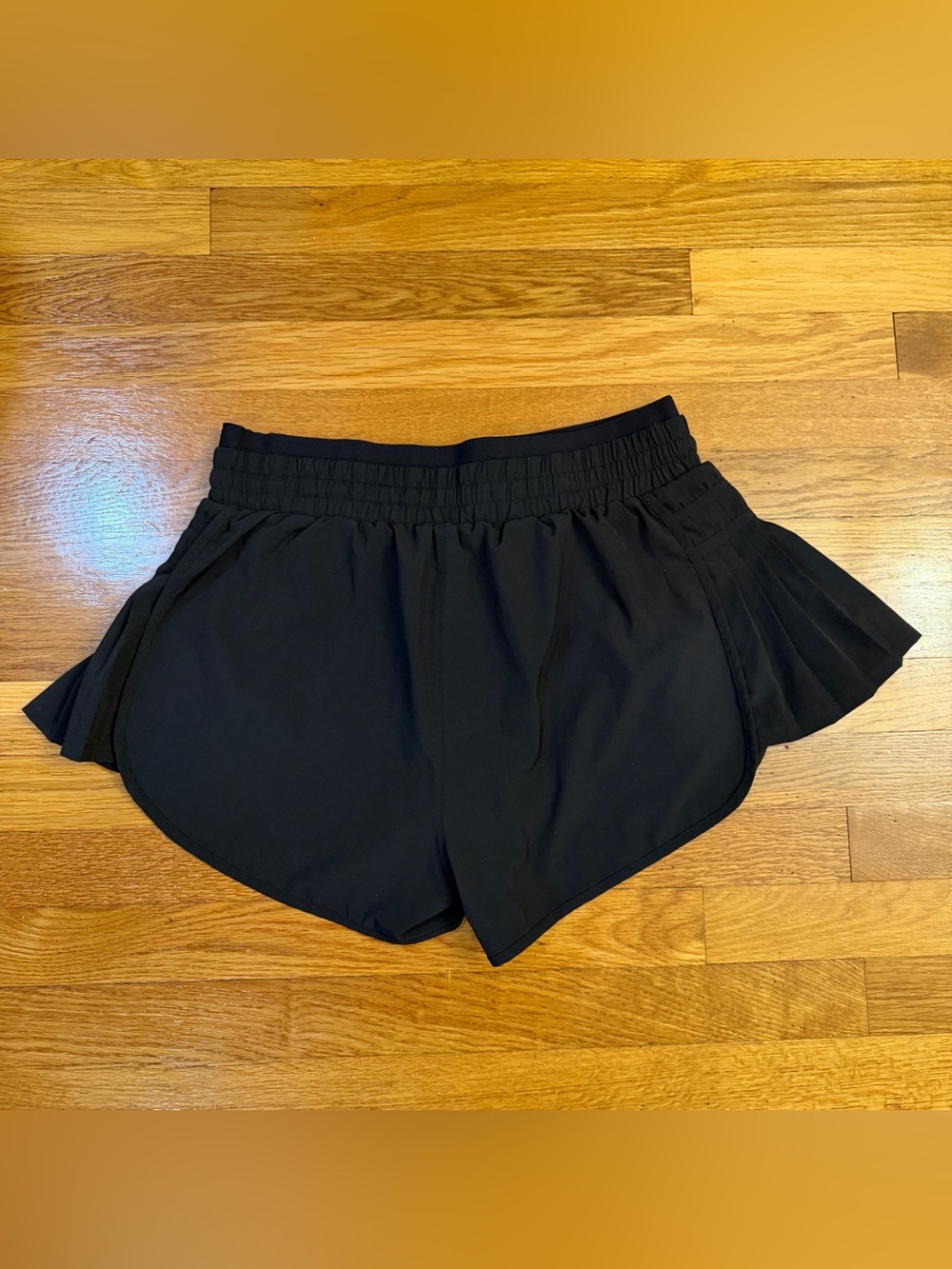 JoyLab Black High Waisted Shorts Pleated Sides and Pockets - Size Medium - Picture 5 of 6